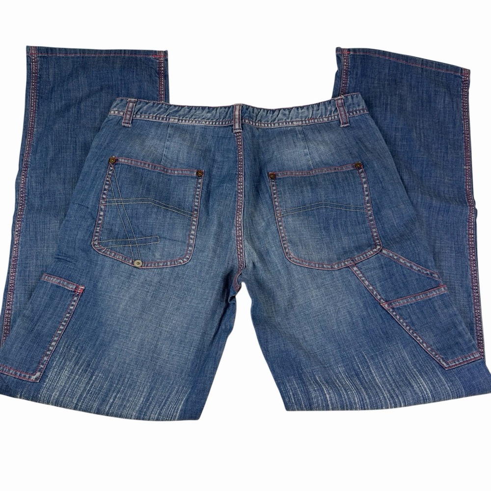 VTG Armani Exchange Womens Sz 32x31 Light Blue Straight Leg Jeans Y2K‎ Carpenter